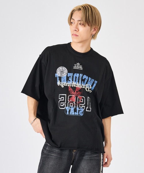 REGIEVO(レジエボ)の「ビンテージ古着風ロゴ半袖Tシャツ(Tシャツ/カットソー・メンズ・チャコールグレー/ブラック/オフホワイト・LARGE/MEDIUM)」の13枚目の写真