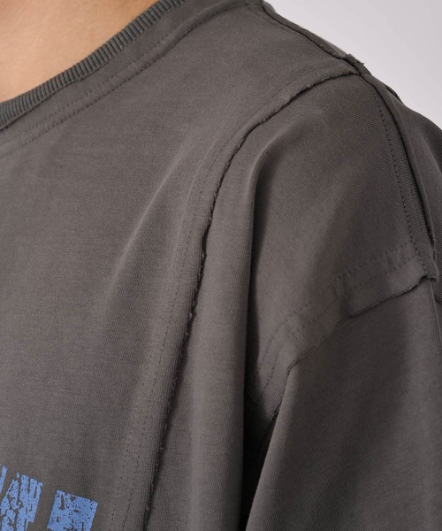 REGIEVO(レジエボ)の「ビンテージ古着風ロゴ半袖Tシャツ(Tシャツ/カットソー・メンズ・チャコールグレー/ブラック/オフホワイト・LARGE/MEDIUM)」の5枚目の写真