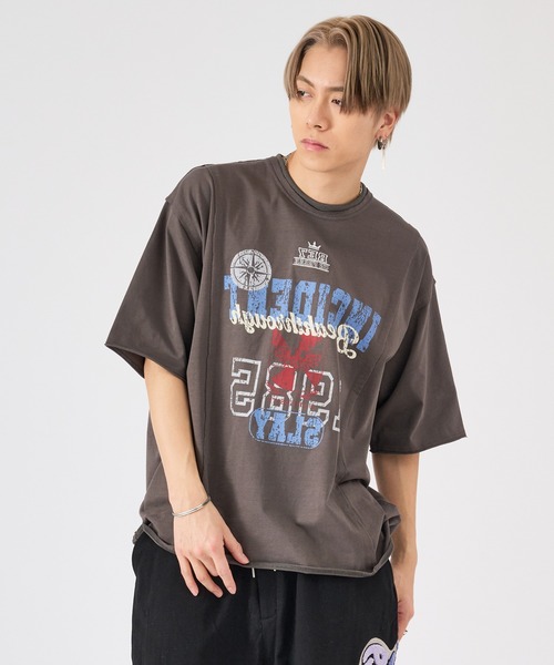 REGIEVO(レジエボ)の「ビンテージ古着風ロゴ半袖Tシャツ(Tシャツ/カットソー・メンズ・チャコールグレー/ブラック/オフホワイト・LARGE/MEDIUM)」の22枚目の写真