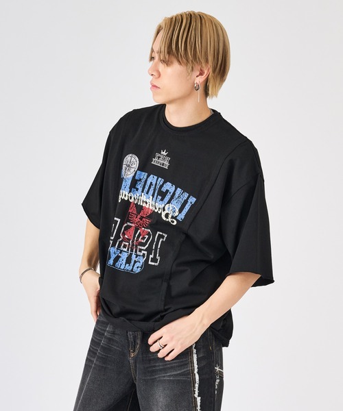 REGIEVO(レジエボ)の「ビンテージ古着風ロゴ半袖Tシャツ(Tシャツ/カットソー・メンズ・チャコールグレー/ブラック/オフホワイト・LARGE/MEDIUM)」の14枚目の写真