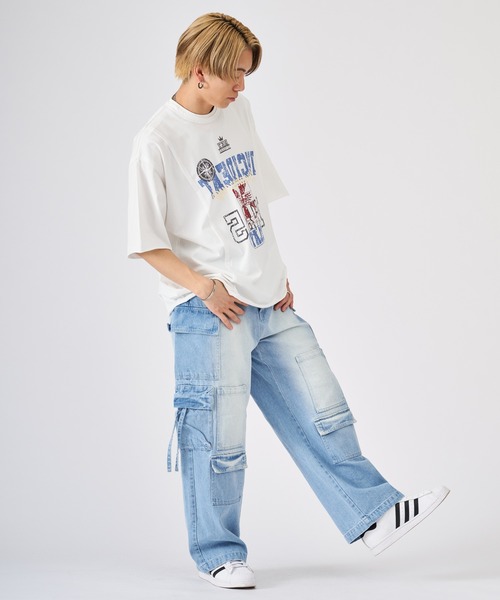 REGIEVO(レジエボ)の「ビンテージ古着風ロゴ半袖Tシャツ(Tシャツ/カットソー・メンズ・チャコールグレー/ブラック/オフホワイト・LARGE/MEDIUM)」の17枚目の写真