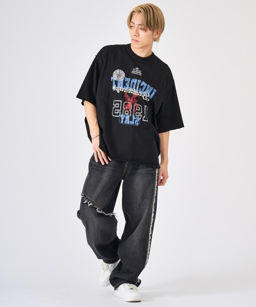REGIEVO(レジエボ)の「ビンテージ古着風ロゴ半袖Tシャツ(Tシャツ/カットソー・メンズ・チャコールグレー/ブラック/オフホワイト・LARGE/MEDIUM)」の10枚目の写真