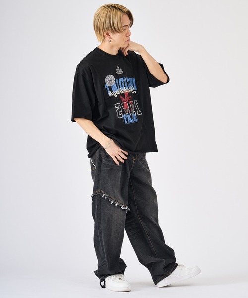 REGIEVO(レジエボ)の「ビンテージ古着風ロゴ半袖Tシャツ(Tシャツ/カットソー・メンズ・チャコールグレー/ブラック/オフホワイト・LARGE/MEDIUM)」の11枚目の写真