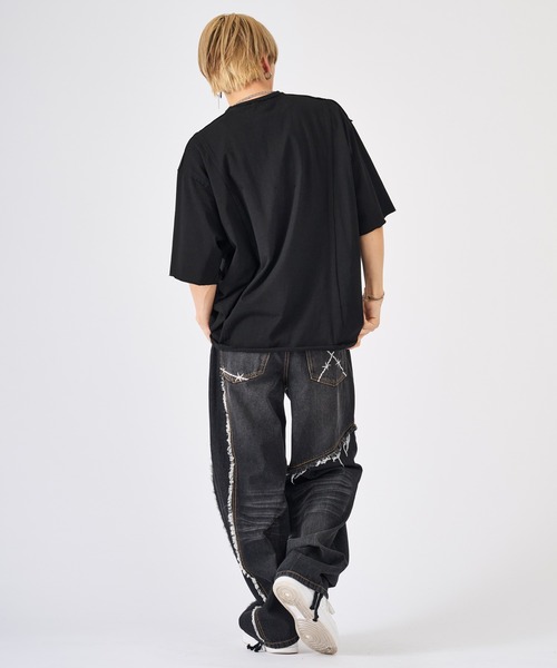 REGIEVO(レジエボ)の「ビンテージ古着風ロゴ半袖Tシャツ(Tシャツ/カットソー・メンズ・チャコールグレー/ブラック/オフホワイト・LARGE/MEDIUM)」の12枚目の写真