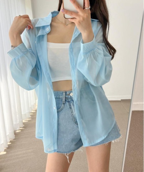 by LEGNA（バイレグナ）の「選べる2タイプ シアーシャツ（シャツ