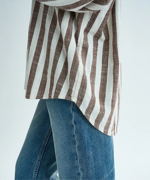 【1日＆3日-5日はボーナスストア+10％】セール SALE 売れ筋商品|||ROXY ロキシー  MORNING TIME AGAIN STRIPE シャツ カジュア MORNING TIME AGAIN S /ロキシーストライプ柄長袖シャツ（シャツ