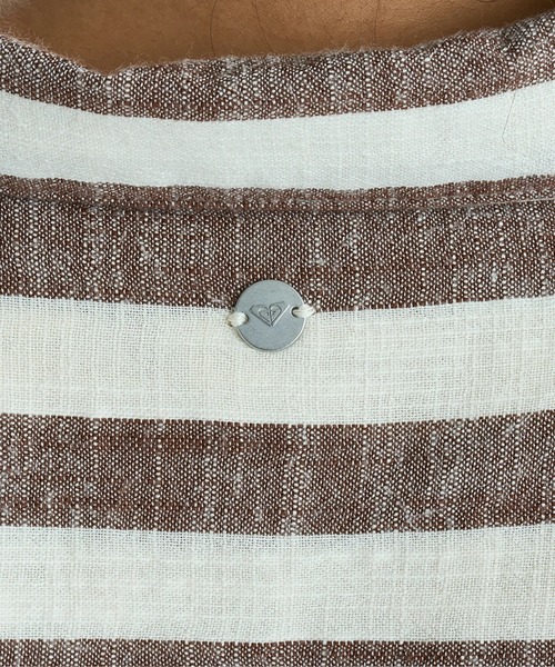 ブラウス シャツ MORNING TIME AGAIN S /ロキシーストライプ柄長袖シャツ レディース MORNING TIME AGAIN S /ロキシーストライプ柄長袖シャツ（シャツ