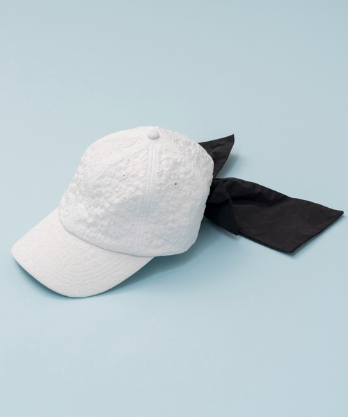 MAISON SPECIAL メゾンスペシャル　リボン　キャップ Back Ribbon Cap