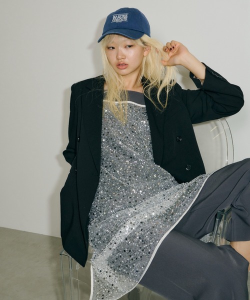 ANDRESD（アンドレスド）の「キラキラスパンコールドレス / kirakira spangle dress（ドレス・レディース・ブラック/オフホワイト/シルバー/ゴールド・M/L）」の11枚目の写真