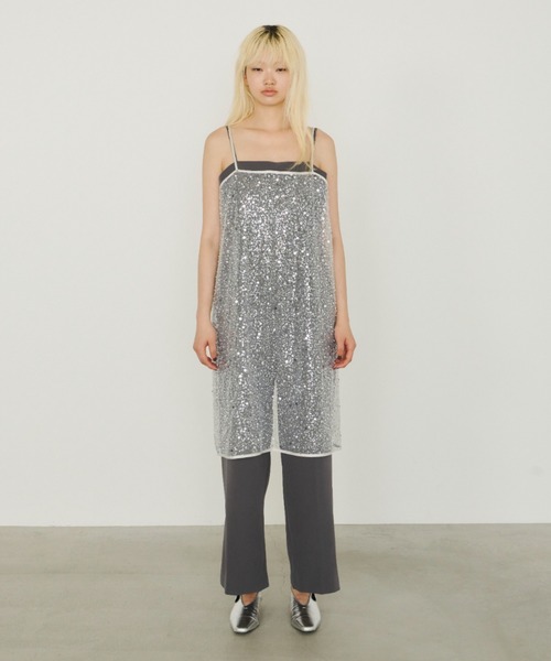 ANDRESD（アンドレスド）の「キラキラスパンコールドレス / kirakira spangle dress（ドレス・レディース・ブラック/オフホワイト/シルバー/ゴールド・M/L）」の14枚目の写真