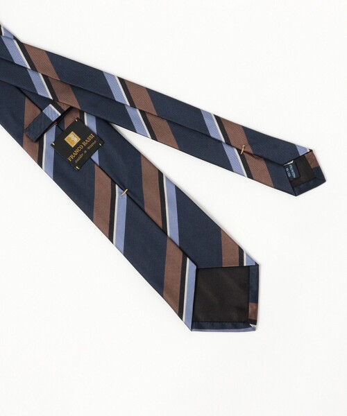 BEAMS F（ビームスエフ）の「FRANCO BASSI / シルク ストライプ ネクタイ（ネクタイ・メンズ・ベージュ/ネイビー・ONE SIZE）」の6枚目の写真