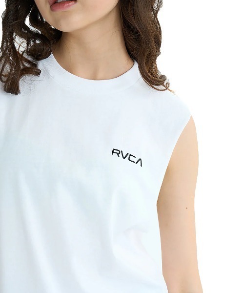 RVCA（ルーカ）の「RVCA レディース SUN WAVE CUTOFF TT タンクトップ 【2025年夏モデル】/ルーカバックプリントルーズフィットシルエットタンクトップ（タンクトップ・レディース・ブラック/イエロー系その他/ホワイト・SMALL/MEDIUM/LARGE）」の10枚目の写真
