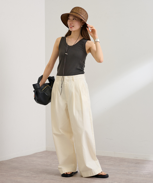 FRAMeWORK（フレームワーク）の「≪追加≫GICIPII/ジチピ VAVADIO 2（タンクトップ・レディース・スミクロ/ベージュ系その他/ブラウン/ホワイト・FREE）」の15枚目の写真