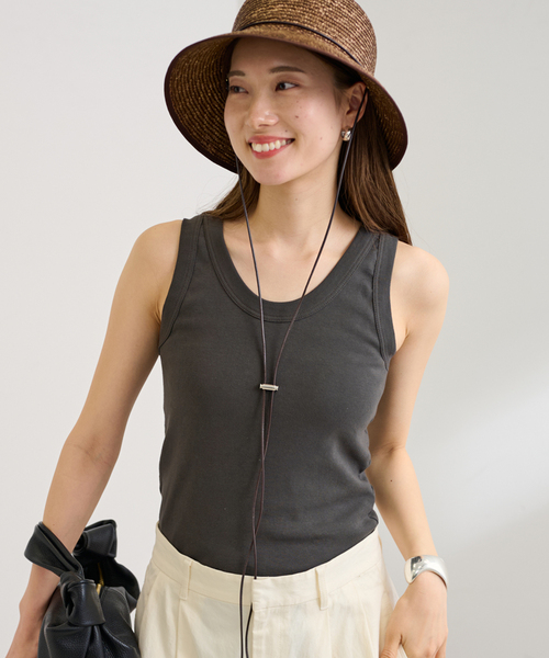 FRAMeWORK（フレームワーク）の「≪追加≫GICIPII/ジチピ VAVADIO 2（タンクトップ・レディース・スミクロ/ベージュ系その他/ブラウン/ホワイト・FREE）」の12枚目の写真