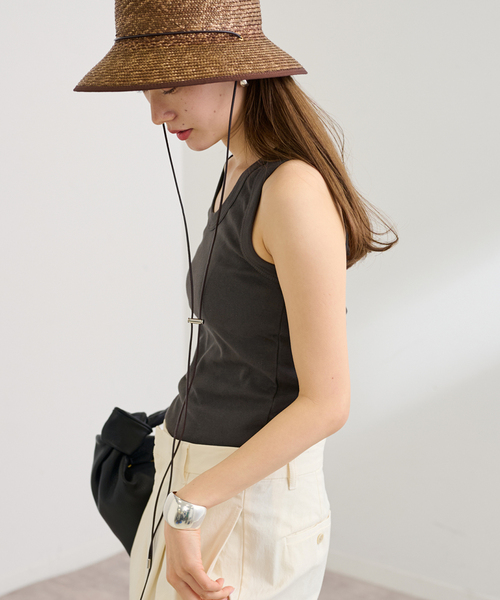 FRAMeWORK（フレームワーク）の「≪追加≫GICIPII/ジチピ VAVADIO 2（タンクトップ・レディース・スミクロ/ベージュ系その他/ブラウン/ホワイト・FREE）」の9枚目の写真