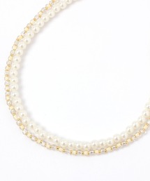 GLOBAL WORK | 2連カラービーズネックレス/490051(ネックレス)