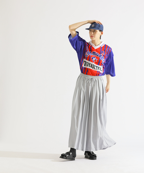 PARIS SAINT-GERMAIN(パリサンジェルマン)の「【EVA*PSG】 JP WIDE-LEG PLEATED PANTS(その他パンツ・レディース・ブラック/ライトグレー・FREE)」の5枚目の写真