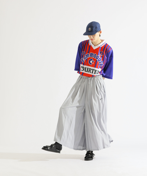 PARIS SAINT-GERMAIN(パリサンジェルマン)の「【EVA*PSG】 JP WIDE-LEG PLEATED PANTS(その他パンツ・レディース・ブラック/ライトグレー・FREE)」の6枚目の写真