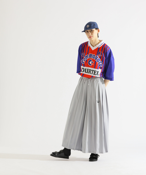 PARIS SAINT-GERMAIN(パリサンジェルマン)の「【EVA*PSG】 JP WIDE-LEG PLEATED PANTS(その他パンツ・レディース・ブラック/ライトグレー・FREE)」の7枚目の写真
