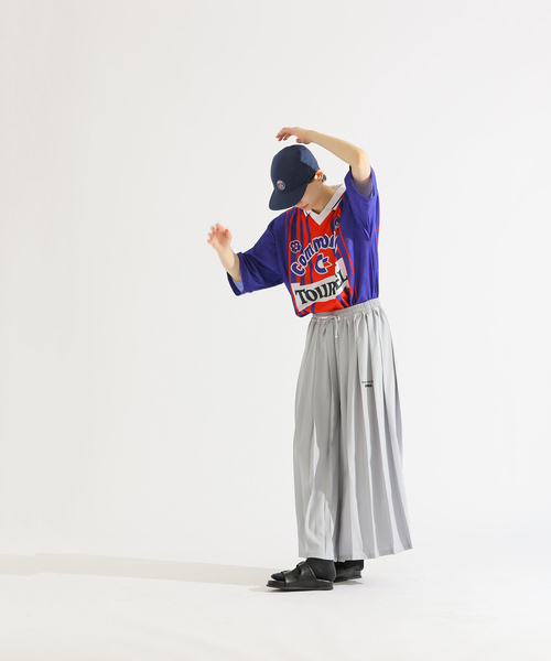 PARIS SAINT-GERMAIN(パリサンジェルマン)の「【EVA*PSG】 JP WIDE-LEG PLEATED PANTS(その他パンツ・レディース・ブラック/ライトグレー・FREE)」の8枚目の写真