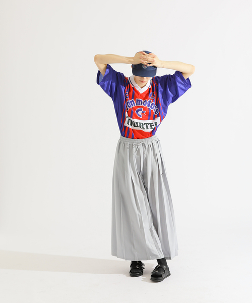 PARIS SAINT-GERMAIN(パリサンジェルマン)の「【EVA*PSG】 JP WIDE-LEG PLEATED PANTS(その他パンツ・レディース・ブラック/ライトグレー・FREE)」の9枚目の写真