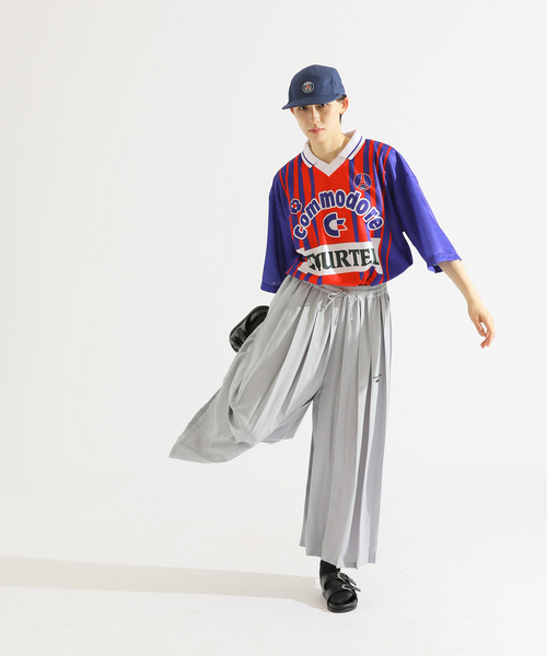 PARIS SAINT-GERMAIN(パリサンジェルマン)の「【EVA*PSG】 JP WIDE-LEG PLEATED PANTS(その他パンツ・レディース・ブラック/ライトグレー・FREE)」の11枚目の写真