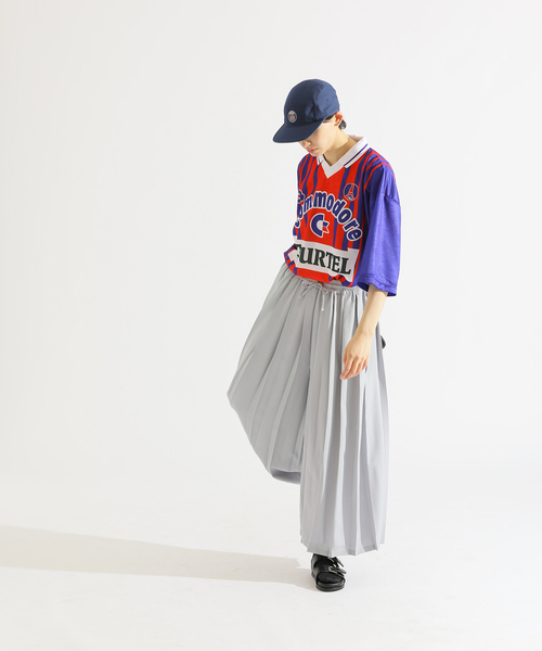 PARIS SAINT-GERMAIN(パリサンジェルマン)の「【EVA*PSG】 JP WIDE-LEG PLEATED PANTS(その他パンツ・レディース・ブラック/ライトグレー・FREE)」の12枚目の写真