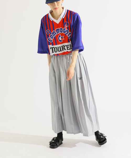 PARIS SAINT-GERMAIN(パリサンジェルマン)の「【EVA*PSG】 JP WIDE-LEG PLEATED PANTS(その他パンツ・レディース・ブラック/ライトグレー・FREE)」の14枚目の写真