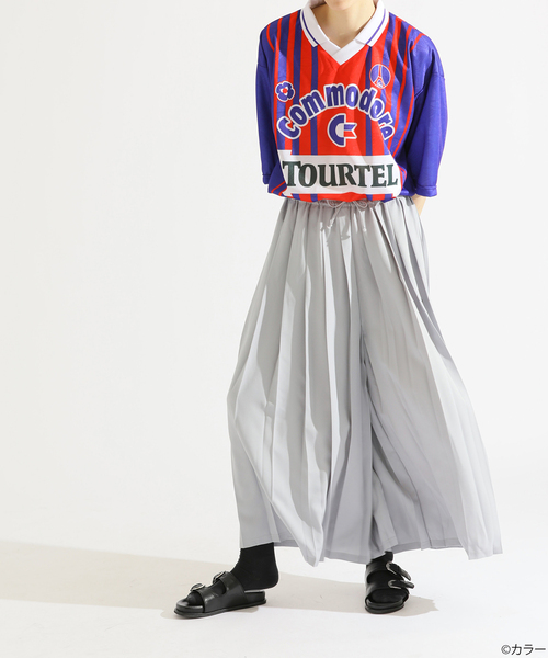 PARIS SAINT-GERMAIN(パリサンジェルマン)の「【EVA*PSG】 JP WIDE-LEG PLEATED PANTS(その他パンツ・レディース・ブラック/ライトグレー・FREE)」の18枚目の写真