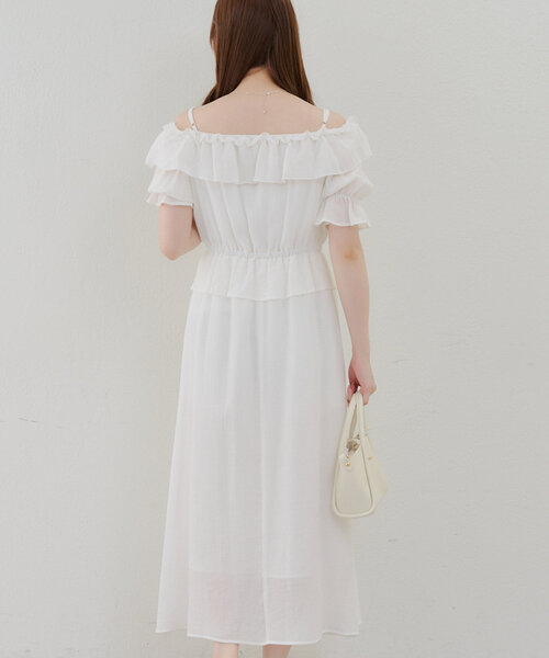 continuer de NICE CLAUP（コンティニューデナイスクラップ）の「【_chipi2xセレクト】2wayフリルペプラムワンピース（ワンピース・レディース・オフホワイト/ブラック/ピンクベージュ・FREE）」の19枚目の写真