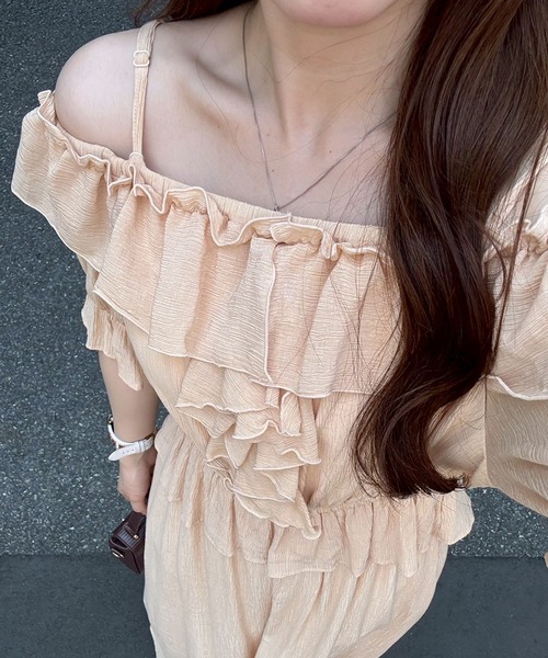 【即決】2WAY SHOULDER ONE PIECE Light Washable 2way One-Piece(36 BEIGE): THE TOKYO: WOMENS