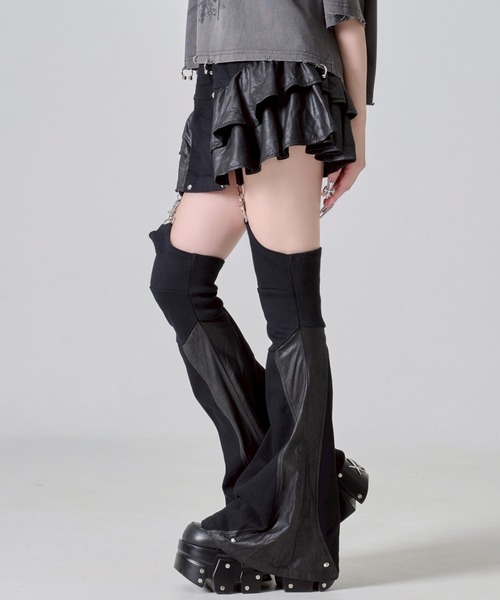 REFLEM/レフレム』レッグカバー付きコーティングスカパン（その他