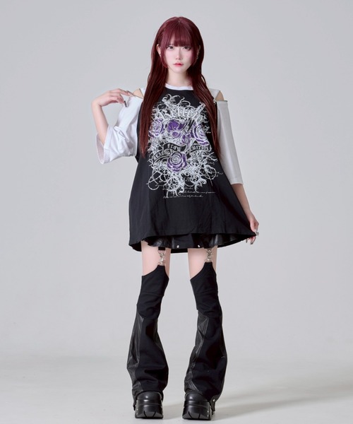 REFLEM/レフレム』レッグカバー付きコーティングスカパン（その他