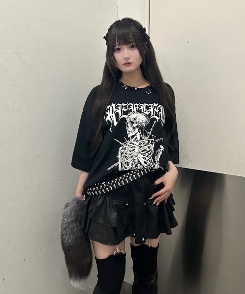 REFLEM/レフレム』レッグカバー付きコーティングスカパン アクロ