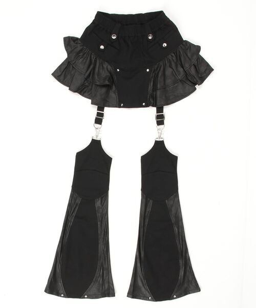 REFLEM/レフレム』レッグカバー付きコーティングスカパン（その他