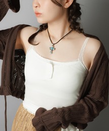 SPINNS | カップ付きキャミソール/ヘンリーネック/レース(キャミソール)