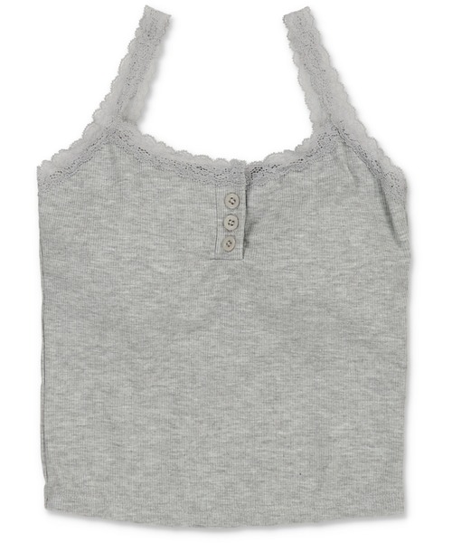 SPINNS(スピンズ)の「カップ付きキャミソール/ヘンリーネック/レース(キャミソール・レディース・ブラック/グレー/アイボリー・ONESIZE)」の16枚目の写真