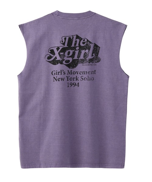 タンクトップ レディース エックスガール X-girl FADED SLEEVELESS TEE FADED SLEEVELESS TEE（タンクトップ）｜X-girl（エックスガール