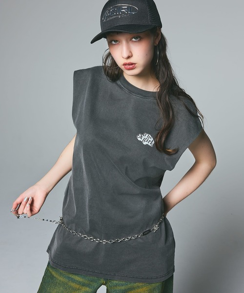 FADED SLEEVELESS TEE（タンクトップ）｜X-girl（エックスガール