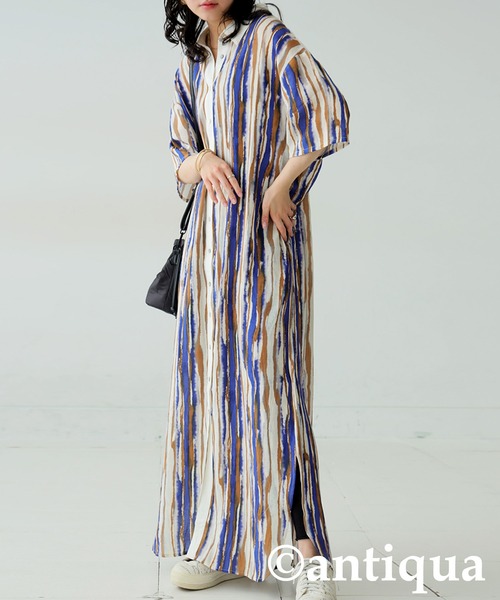 antiqua（アンティカ）の「ニュアンス柄ワンピース（シャツワンピース・レディース・ブルー系その他・P/R）」の10枚目の写真