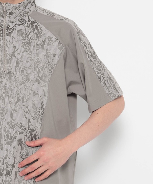 【CSR】 March Hare, Mottled Host - EVP セール】ジャガードキリカエハーフZIP(HARE)（Tシャツ/カットソー