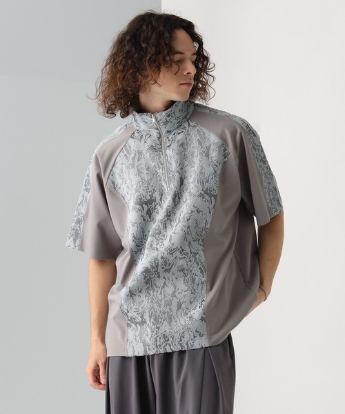セール】ジャガードキリカエハーフZIP(HARE)（Tシャツ
