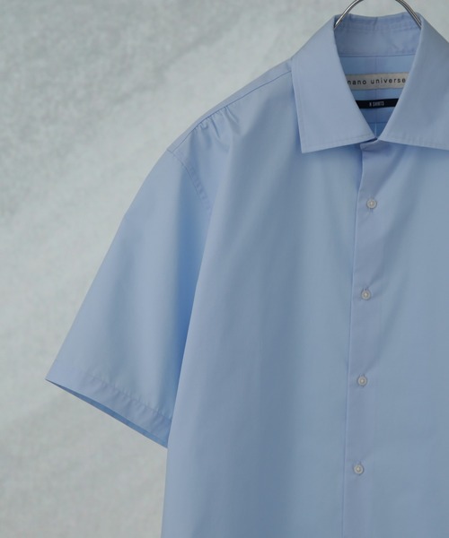 NANO universe(ナノユニバース)の「「N shirt」 速乾 セミワイドカラーシャツ半袖(シャツ/ブラウス・メンズ・ブルーグレー/ライトブルー/ホワイト・S/M/L)」の6枚目の写真