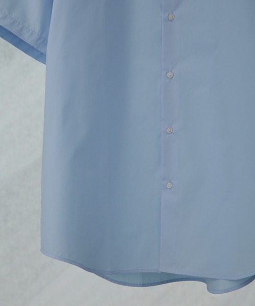 NANO universe(ナノユニバース)の「「N shirt」 速乾 セミワイドカラーシャツ半袖(シャツ/ブラウス・メンズ・ブルーグレー/ライトブルー/ホワイト・S/M/L)」の9枚目の写真