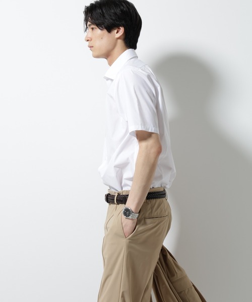 NANO universe(ナノユニバース)の「「N shirt」 速乾 セミワイドカラーシャツ半袖(シャツ/ブラウス・メンズ・ブルーグレー/ライトブルー/ホワイト・S/M/L)」の13枚目の写真