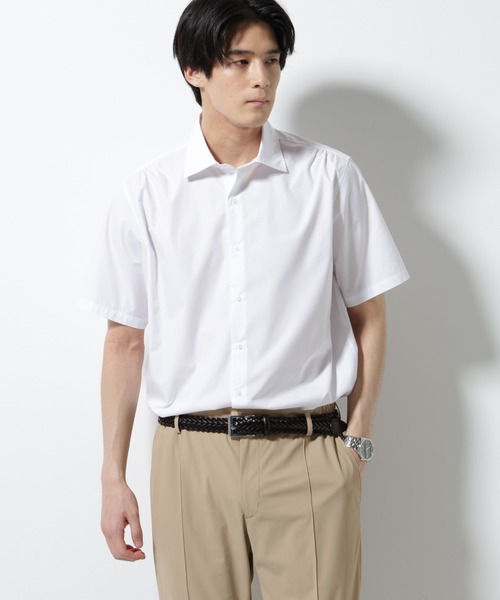 NANO universe ブランケットシャツ L 試着のみ 超美品 最終値下げ セール】「N shirt」 速乾 セミワイドカラーシャツ半袖（シャツ