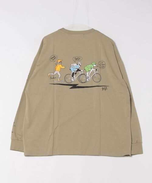 ARCHIVER（アーカイバ）の「【Bk】天竺　プリントロンT（Tシャツ/カットソー・メンズ・カーキ/ブルー/ベージュ/ピンク/ホワイト・LARGE/MEDIUM）」の9枚目の写真