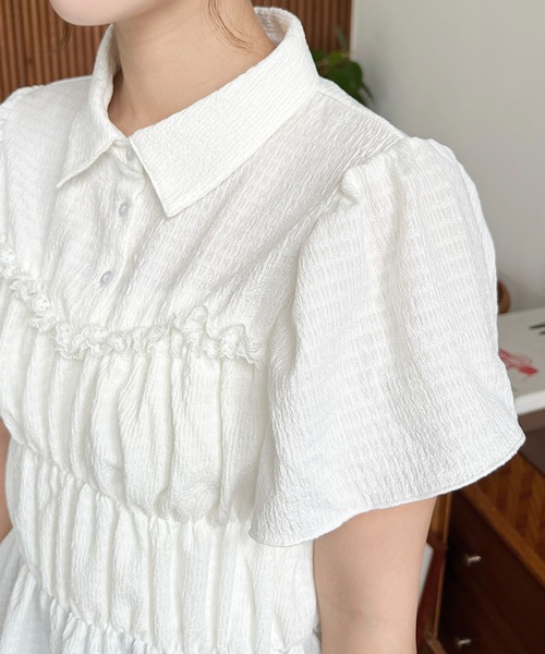 moment+(モーメントプラス)の「シャーリングビスチェデザインポロシャツ(Tシャツ/カットソー・レディース・ホワイト系その他/ナチュラル/オフホワイト/ブラック/ブラック系その他/イエロー系その他・M/L)」の19枚目の写真