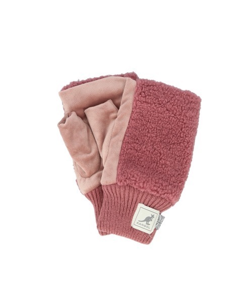 KANGOL(カンゴール)の「KANGOL フィンガーレスグローブ(手袋・レディース・ピンク/ライトベージュ/チャコール・FREE)」の1枚目の写真