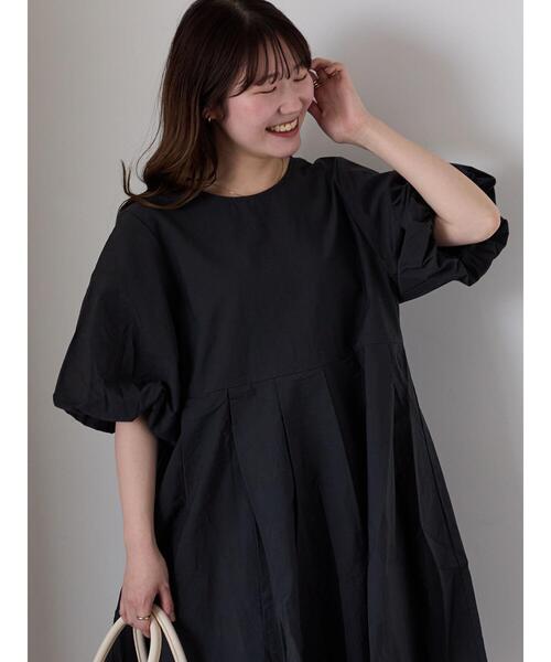 ehka sopo（エヘカソポ）の「バルーンスリーブミニワンピース（ワンピース・レディース・オフホワイト/サックスブルー/ブラック・F）」の10枚目の写真